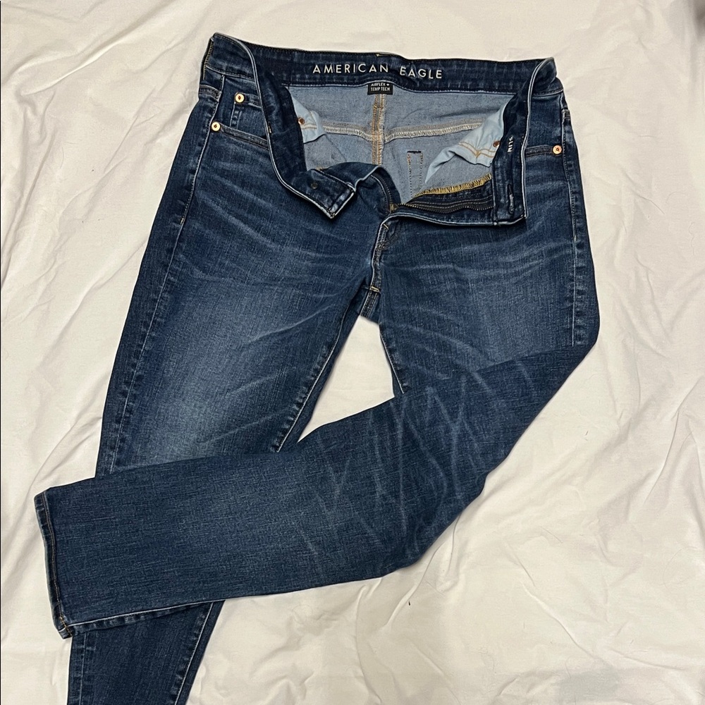 American Eagle Outfitters Women's Dark Blue Skinny Jeans